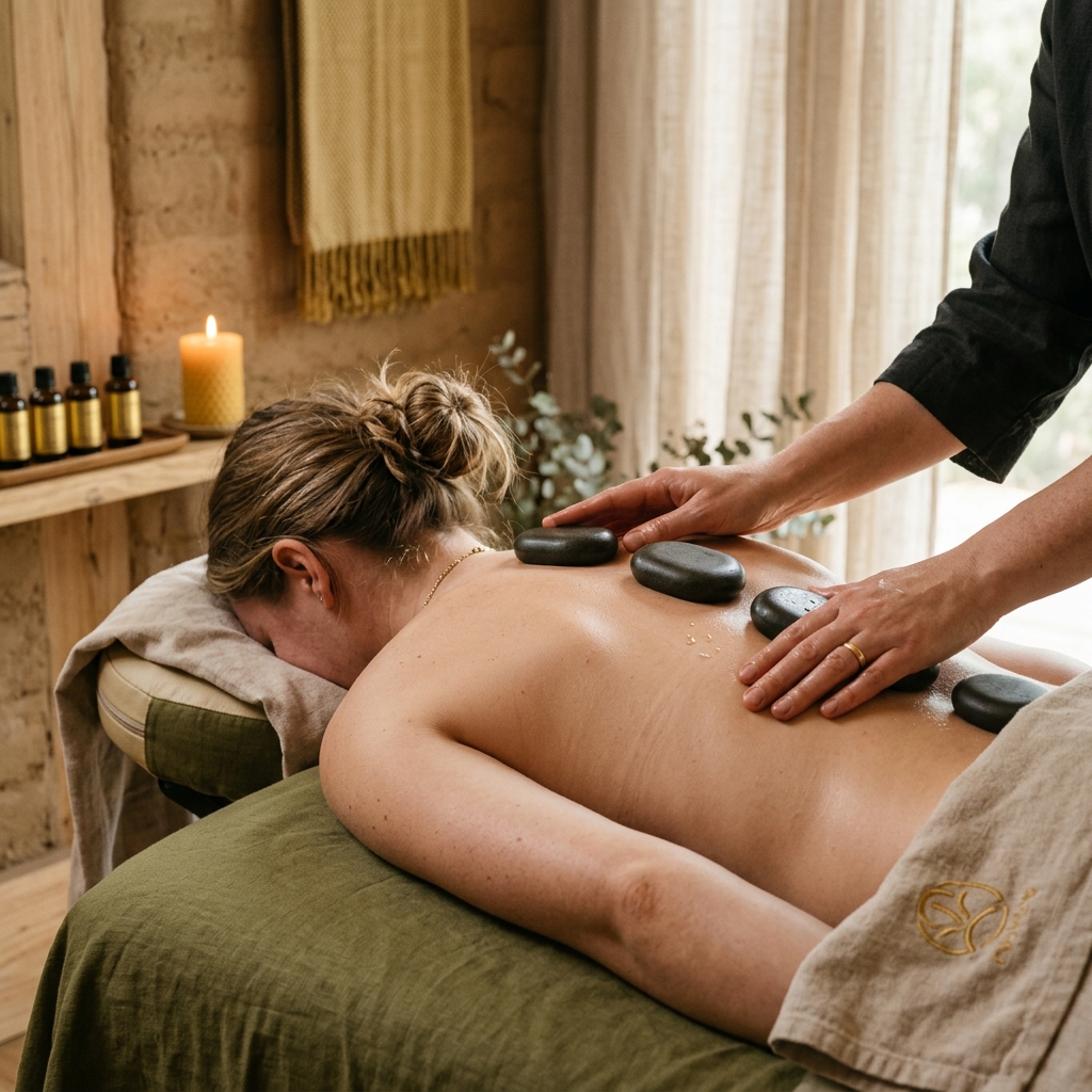 Mix de Massagem com Pedras Quentes